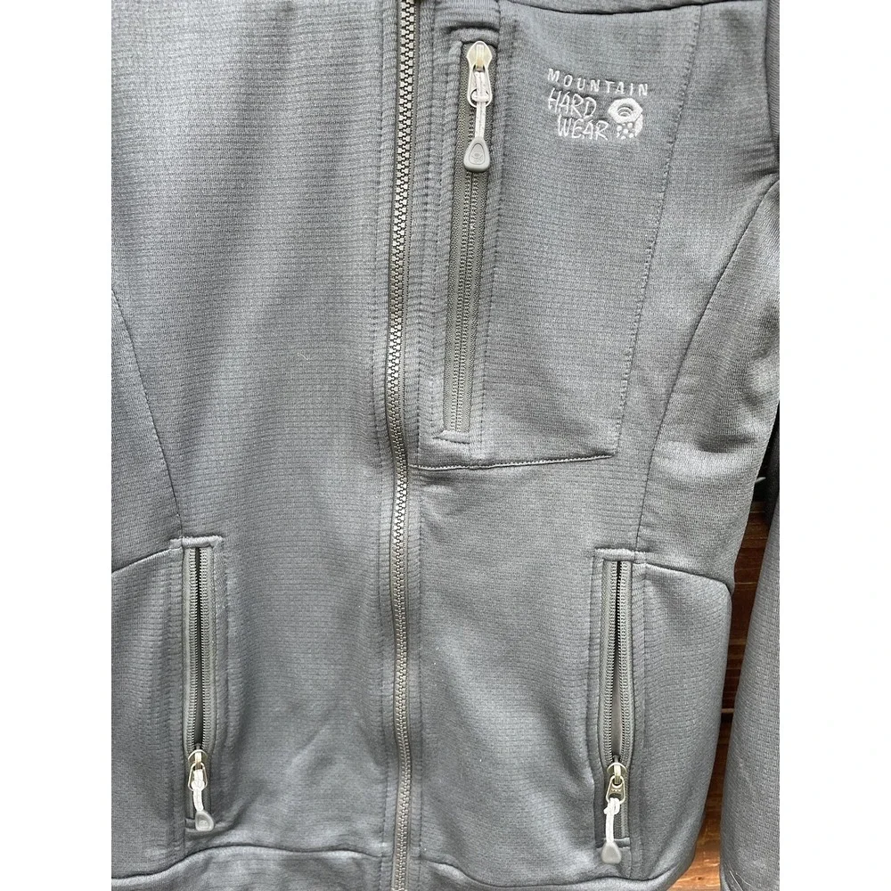 mountain‎ Hardwear Womens Gray Lightweight fleece lined Polartec Zip Up Jacket M